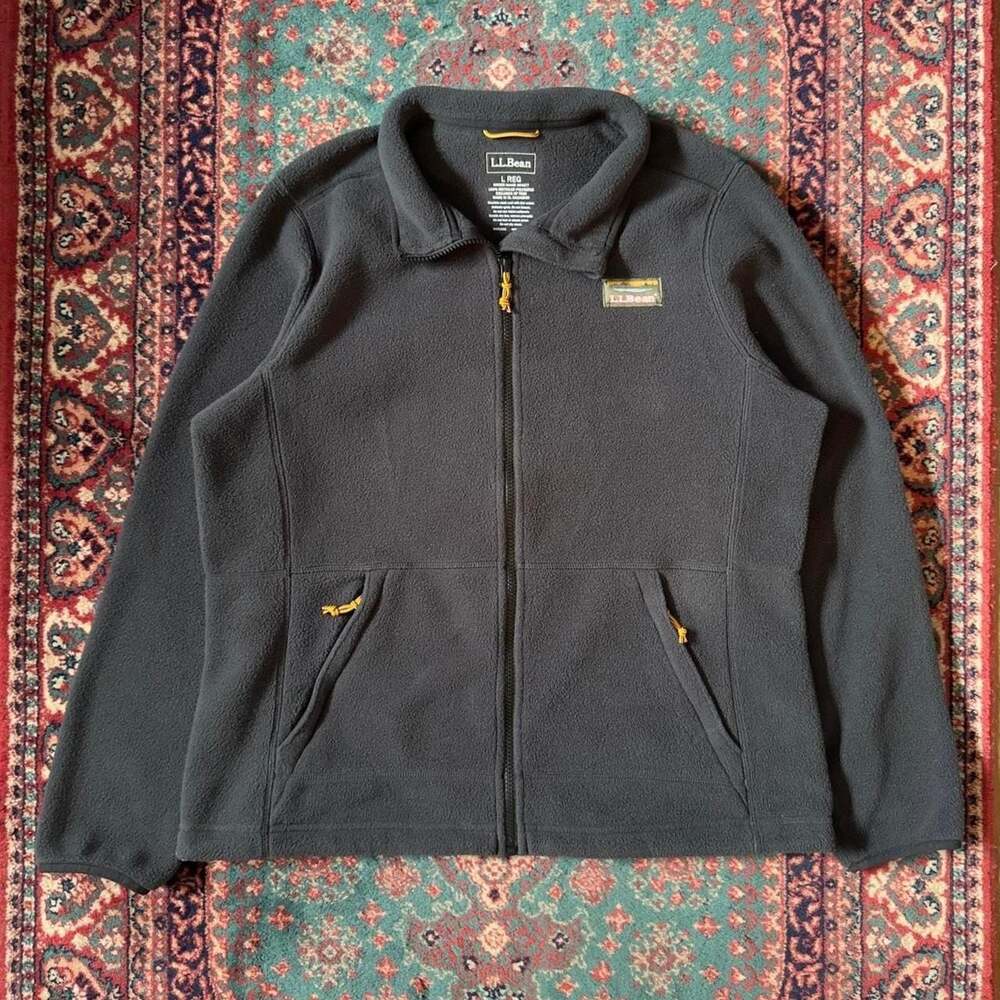 L.L.Bean Women's Mountain Classic Full-Zip Fleece Jacket, Charcoal, Size L Regul